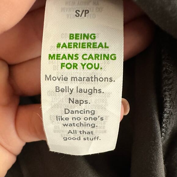 Aerie Gray Silky Cargo Jogger Pants Small Lightweight Drawstring Pockets - Picture 8 of 9